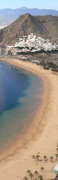 Der Strand in San Andres mit Teide im Hintergrund
